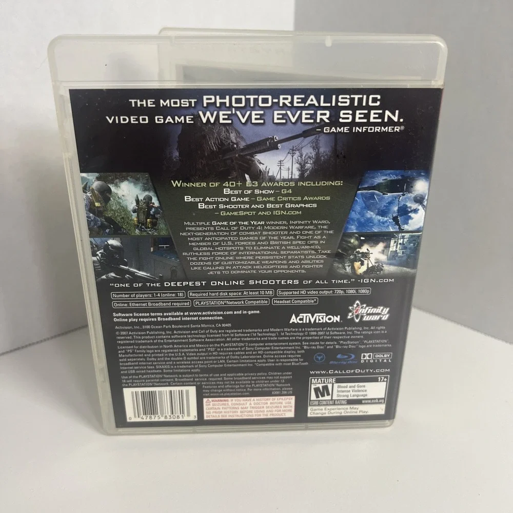 PS3 Call of Duty 4: Modern Warfare (Sony 2007)